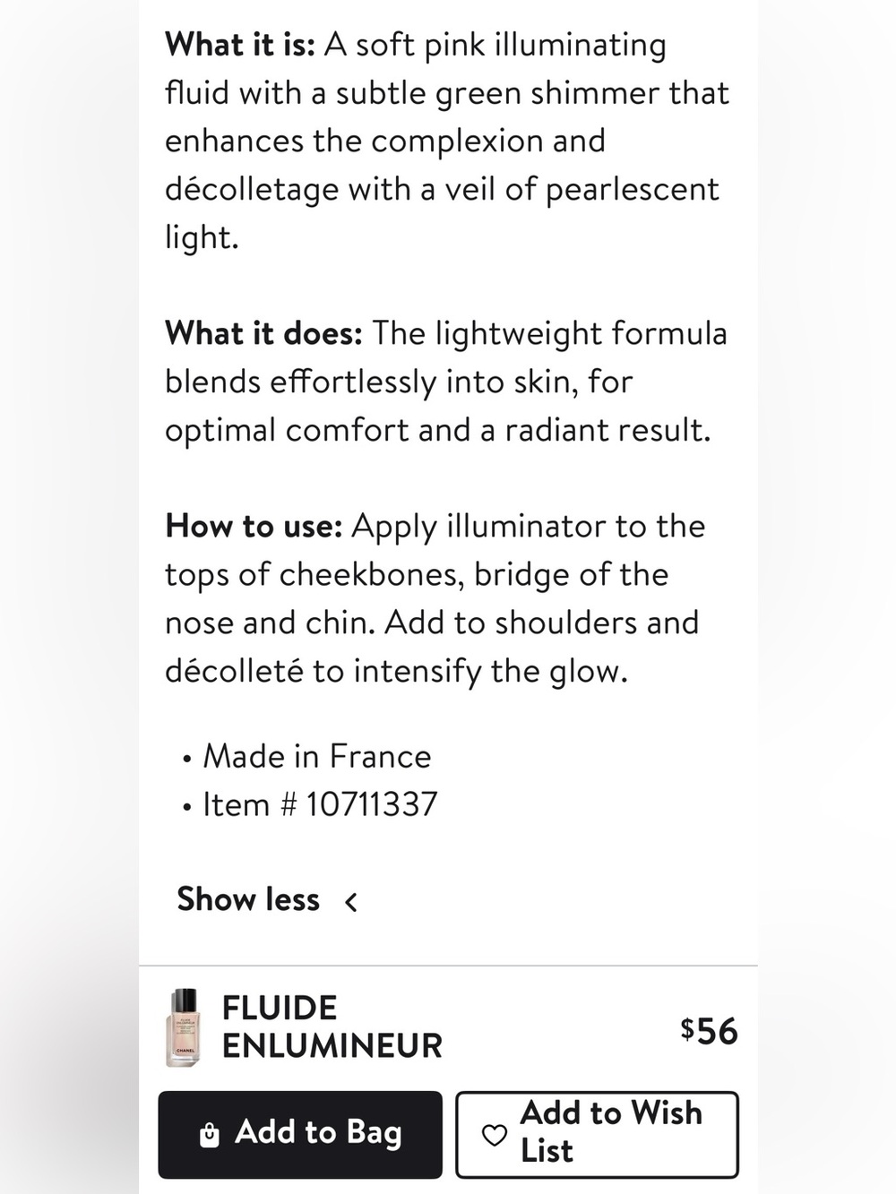 CHANEL Fluide Enlumineur Iridescent Illuminating Fluid - Black & Gold Packaging - Picture 6 of 10